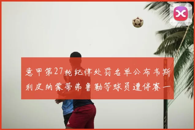 意甲第27轮纪律处罚名单公布韦斯利皮纳蒙蒂弗鲁勒等球员遭停赛一轮