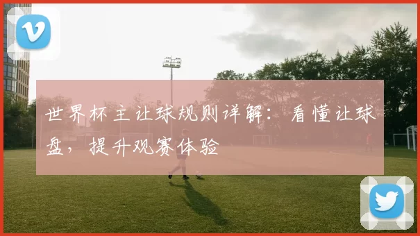 世界杯主让球规则详解:看懂让球盘,提升观赛体验