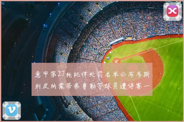 意甲第27轮纪律处罚名单公布韦斯利皮纳蒙蒂弗鲁勒等球员遭停赛一轮